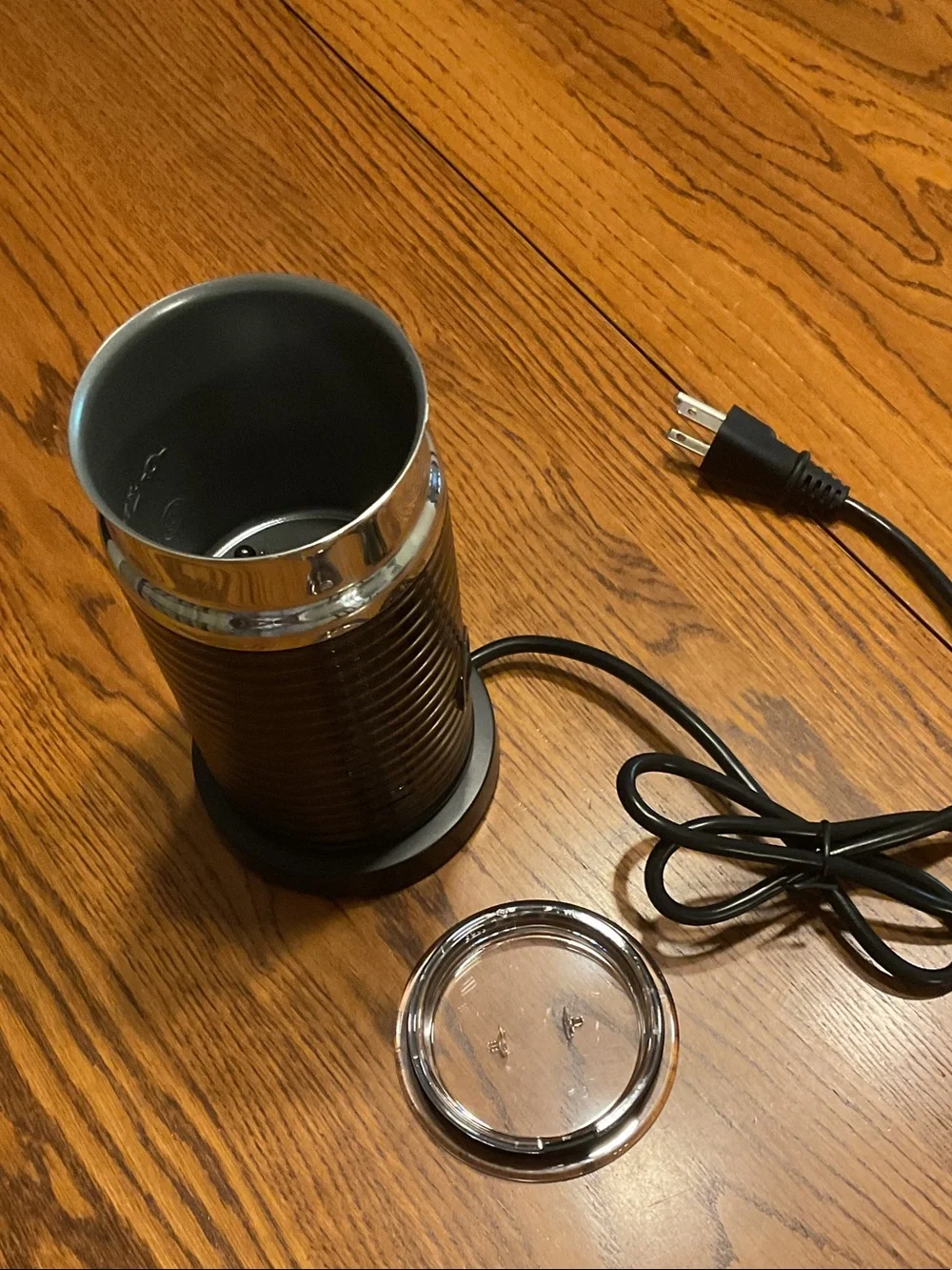 NWOT Nespresso Black and Silver Milk Frother